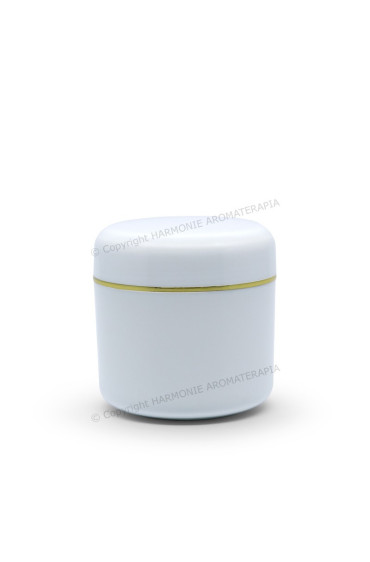 Pote plástico 15g - Branco/Ouro