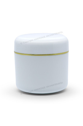 Pote plástico 120g - Branco/Ouro