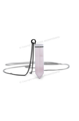 Difusor Pedra Ponta Quartzo Rosa Aço Inox