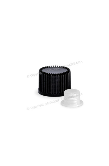 Tampa preta e batoque para Frasco 1ml - 5 unidades